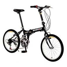 WAnmA 城市悠遊 21速小徑折疊自行車 W801 20吋, 黑色