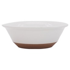 Chips 手工美濃燒陶瓷圓形碗 450ml, 純白色, 1個