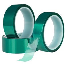 마르벨리스 PET 고온 내열성 실리콘 절연테이프 그린 50mm x 33m, 3개