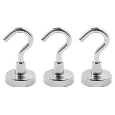 풀컬러 초강력 네오디움 고리자석 20mm, 실버, 3개