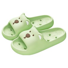 데이소이 귀여운 곰돌이 욕실화, 5 그린, 1개