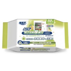 無塵氏 ACS柿子去味厚濕巾 50張, 1個