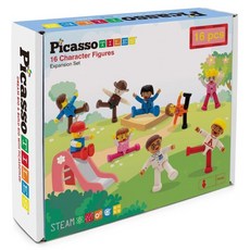 PicassoTILES 畢卡索 角色公仔16件組 PTA08, 混和顏色, 1套