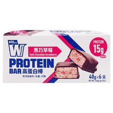義美生醫 W PROTEIN BAR高蛋白棒 黑巧草莓 6個裝, 40g, 1套