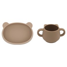 MODU'I BLUEMAMA 寶寶副食品餐具2件組, 沙米色, 1組