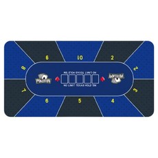 Lalahappy 家庭派對 德州撲克 撲克卡牌遊戲 桌遊 桌墊 120 x 60 cm, 07 軍藍色, 1個