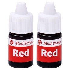 Mad Stamp 萬年補充印章墨水 5ml, 紅色, 2個