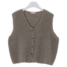 Chic Fox 女款 Clavy 亞麻圈圈紗 V領背心 61KN2469