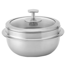 cookever 電磁爐用 厚實三層不鏽鋼玻璃陶鍋, 14cm, 1個