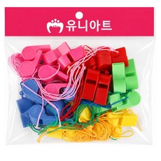 유니아트 호루라기 5종 x 7p 세트, 빨강, 노랑, 파랑, 분홍, 연두, 1세트