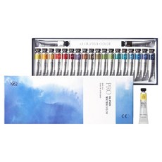 알파색채 프로 수채화 물감 12ml x 20색 + 팔레트 세트