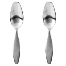 plala Mongdang Stainless 甜點餐具湯匙, 銀色, 2個