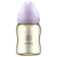 Simba 小獅王辛巴 蘊蜜鉑金PPSU寬口防脹氣奶瓶 圓孔SS奶嘴, 紫芙色, 1個, 200ml