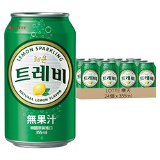 LOTTE 樂天 氣泡水 檸檬味, 24個, 355ml