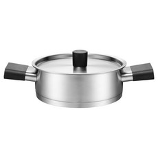 cookever Epic Black 電磁爐不鏽鋼火鍋, 銀色, 1個, 20cm