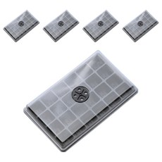 소유공간 통풍구 있는 모종 파종 트레이 24구 37.8 x 23.3 x 8.7 cm S265-0186, 블랙, 5개