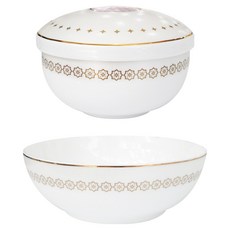HANKOOK CHINAWARE Ensemble 單人餐具組 飯碗 合相 + 合下 + 大碗 套組, 白色, 1套