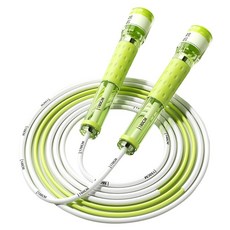 FITORA 可調長度雙軸承競速跳繩, 綠色, 1個