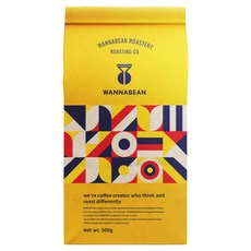 WANNABEAN ROASTERY 咖啡廳商用精選綜合咖啡豆, 原豆(未研磨), 1個, 500g