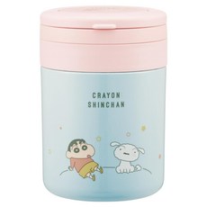 Skater 折疊手柄不鏽鋼保溫罐 蠟筆小新 300ml, 粉色 + 綠藍色, 1個