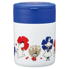 Skater 折疊手柄不鏽鋼保溫罐 MOOMIN 300ml, 藍色 + 白色, 1個