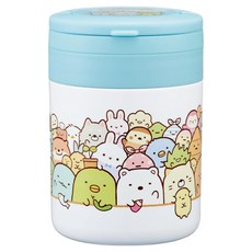 Skater 折疊手柄不鏽鋼保溫罐 角落小夥伴 300ml, 天藍色 + 白色, 1個