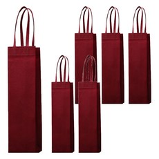 KOVIRA 實用葡萄酒購物袋 12 x 35 公分, 勃根地單瓶, 6個