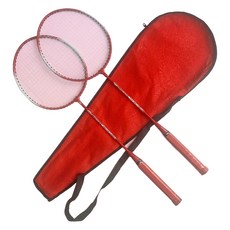 ROI Life 初學者用羽球拍 紅色 67cm 2入 + 球拍袋組合, 1套, 單一商品