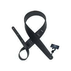 LM Products Premier 皮革吉他背帶 黑色 PM-10 BK, 1個