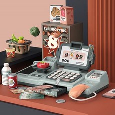 퍼니소피 리얼 마트 계산대 놀이 세트, 혼합색상, 1세트