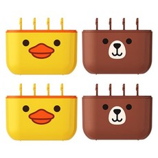 KM 生活 萌趣動物食品級DIY冰棒模具/家用自製冰棒盒 萌小鴨 2個 + 萌小熊 2個, 混和顏色, 1套