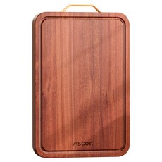 Kitchora 烏檀木加厚實木砧板 雙面可用, Wood Grain, 1個