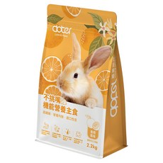doter寵愛物語 不挑嘴機能營養兔主食飼料 香橙風味, 2.2kg, 1個
