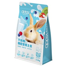 doter寵愛物語 不挑嘴機能營養兔主食飼料 水果牛奶風味, 2.2kg, 1個