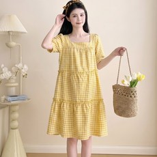 마켓에이 여성용 임부 여름 A라인 반팔 원피스 M263-0790Y