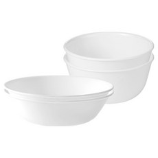 Corelle Brands 康寧餐具 Just White 中式麵碗 2入 + 冷麵碗 2入 組, 1套, 白色
