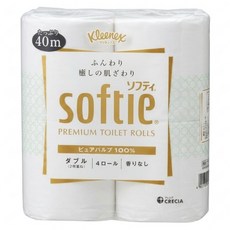 Kleenex 舒潔 日本製紙 Crecia 雙層滾筒衛生紙, 1套, 4捲, 40m