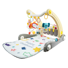 PLAYFUL TOYS 頑玩具 HUANGER 二合一腳踏琴學步車, 灰色, 1套