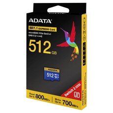 ADATA 威剛 microSDXC Express 超高速記憶卡 UD512GEX3L1-C Switch 2專用, 1個, 512GB
