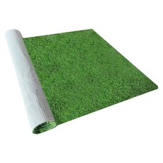 品屋 人工草白底不掉屑 仿真草坪戶外墊 超市商品展臺墊 幼兒園操場草坪遊樂園墊 200 x 100cm, 綠色, 1個