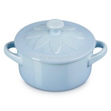 LE CREUSET 向日葵迷你圓烤盅 海岸藍, 1個, 10cm