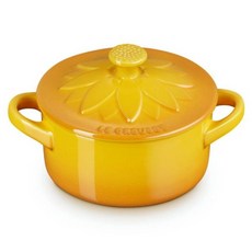 LE CREUSET 向日葵迷你圓烤盅 杏桃黃, 1個, 10cm