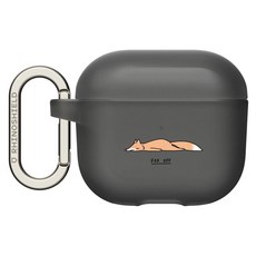 RHINOSHIELD 犀牛盾 無線耳機保護殼 I Love Doodle 狐狸 Fox off, 經典黑, 1個, AirPods 4