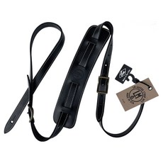 LM Products 復古肩墊吉他背帶 Black VPP-BK, 1個
