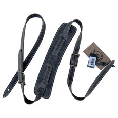 LM Products 復古肩墊吉他背帶 Black VPT-BK, 1個