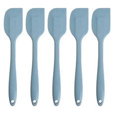 Couselect 食品級矽膠刮刀/耐高溫烘焙奶油抹刀/攪拌揉麵工具 小(21 x 4cm), 風趣藍, 5個