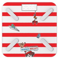 Atflee 智慧LED體脂計 Where's Wally? 威利在哪裡聯名款 T8, 紅白條紋, 1個, FAFSCT8-006