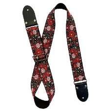LM Products Flower Power 吉他背帶 紅色 FP-RD, 1個
