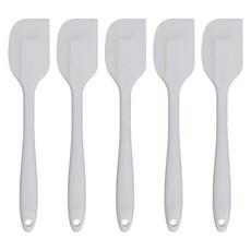 Couselect 食品級矽膠刮刀/耐高溫烘焙奶油抹刀/攪拌揉麵工具 大(28 x 5.5cm), 象牙白, 5個