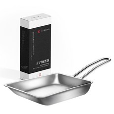 Haroro 電磁爐用三層304不鏽鋼玉子燒烤盤, 1個, 19.5cm